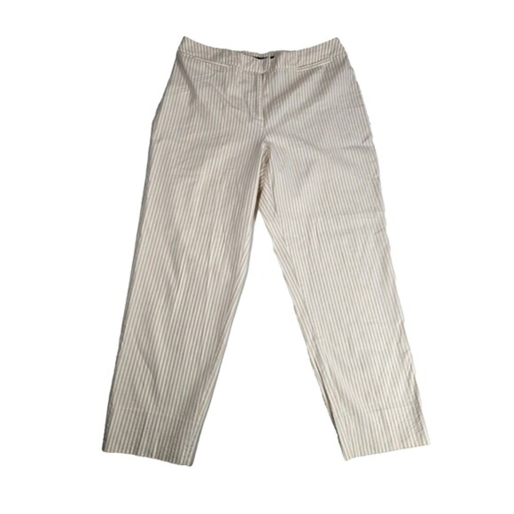 Piazza Sempione Pants Women’s It 48, Size XL 10, 12 Brigitte Striped‎ Trousers